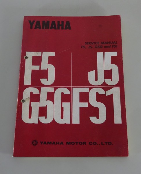 Workshop Manual / Service manual Yamaha F5 / J5 / G5G / FS1 from 05/1972