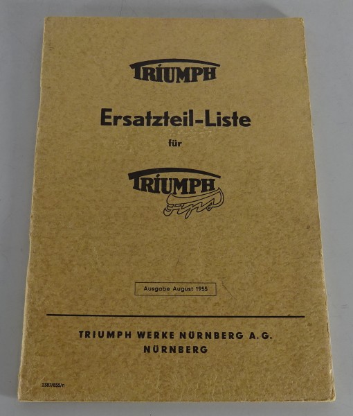 Teilekatalog / Ersatzteilliste Triumph Motorrad Fips Standard 49 ccm Stand 1955