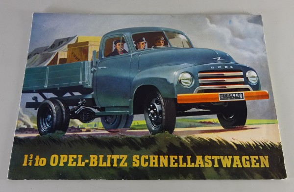 Prospekt / Broschüre Opel Blitz 1,75t Weichblitz 1952 - 1960