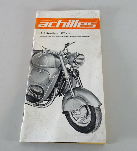 Betriebsanleitung / Handbuch Achilles Sport 175 ccm - altes Original !