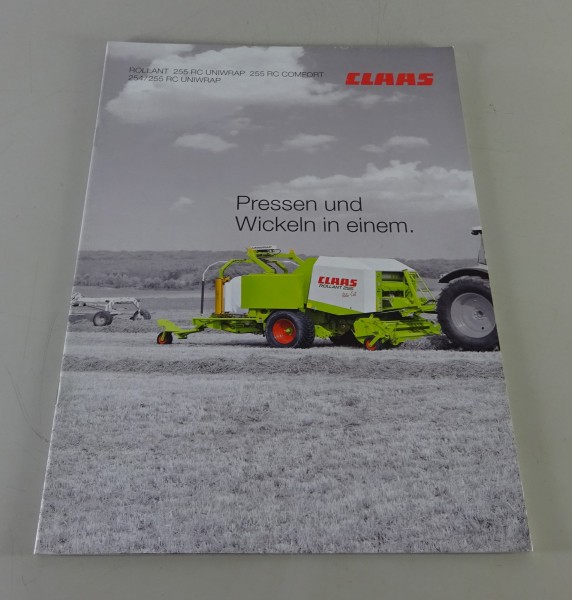 Prospekt Claas Ballenpresse Rollant 255 / 254 RC Uniwrap / Comfort v. 09/1980