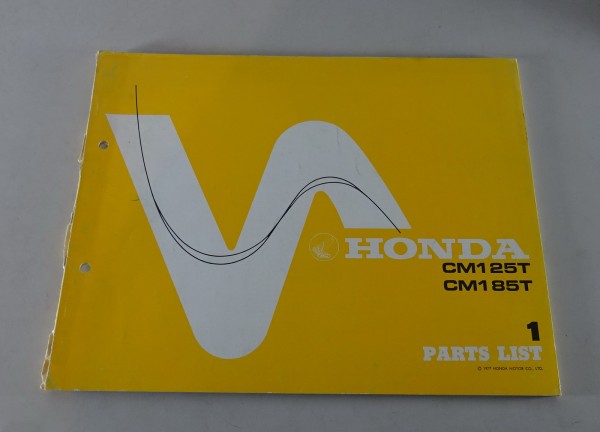 Teilekatalog / Parts List Honda CM 125 T / CM 185 T Stand 05/1977