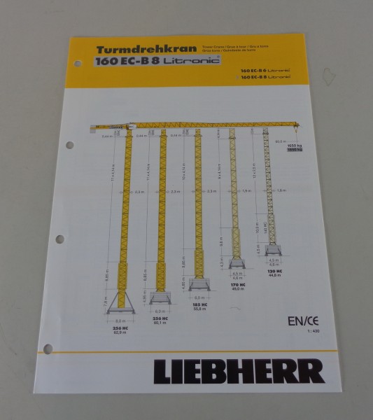 Datenblatt Liebherr Turmdrehkran 160 EC-B 8 Litronic von 03/2007