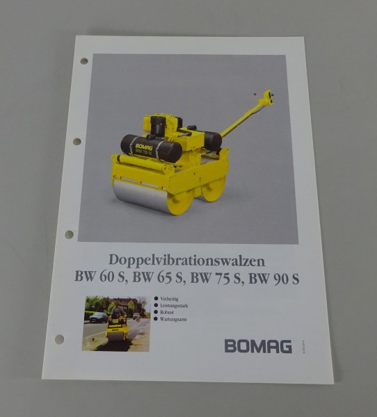 Prospekt Bomag Doppelvibrationswalzen BW 60S / 65S / 75S / 90S Stand 04/1993