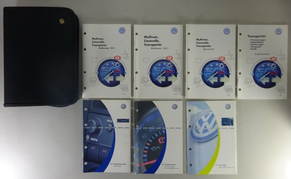 Bordmappe + Betriebsanleitung VW Multivan / Transporter / Caravelle T4 von 2000