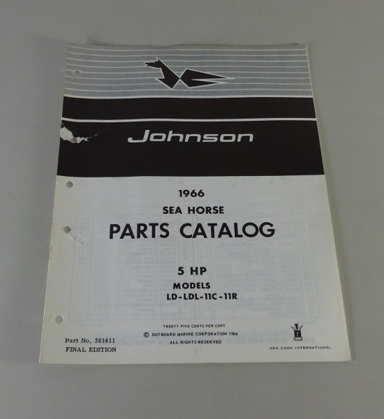 Teilekatalog OMC Johnson Outboards / Außenborder 5 PS Models von 1966
