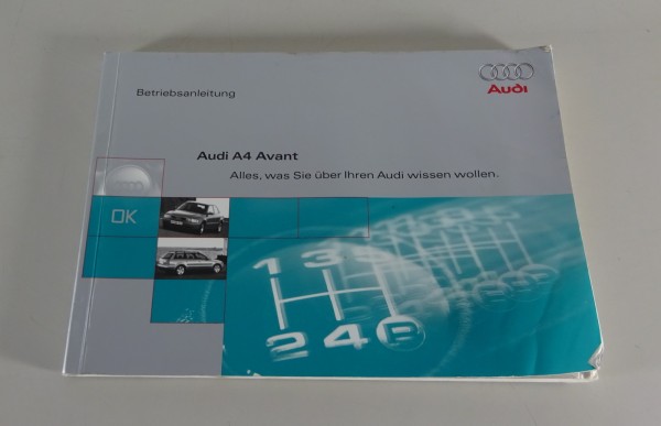 Betriebsanleitung / Handbuch Audi A4 B5 Avant Stand 12/1995