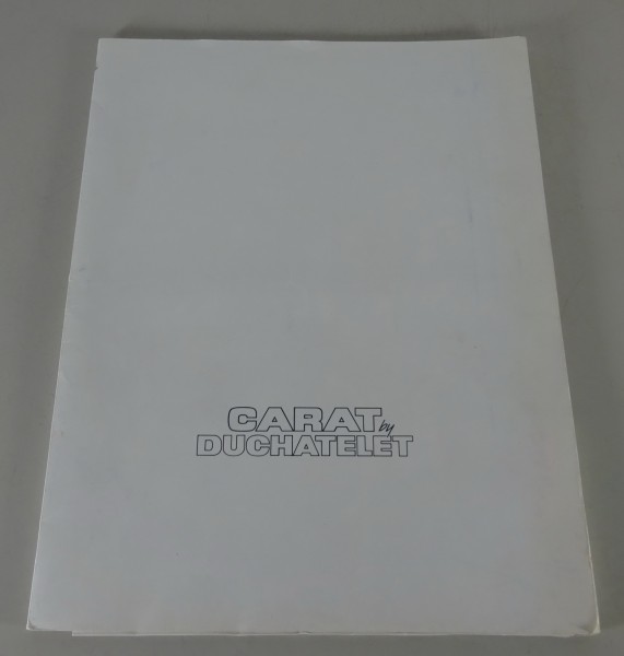 Pressemappe Carat by Duchatelet mit Mercedes-Benz W124 / S124 / W201 Stand 1987