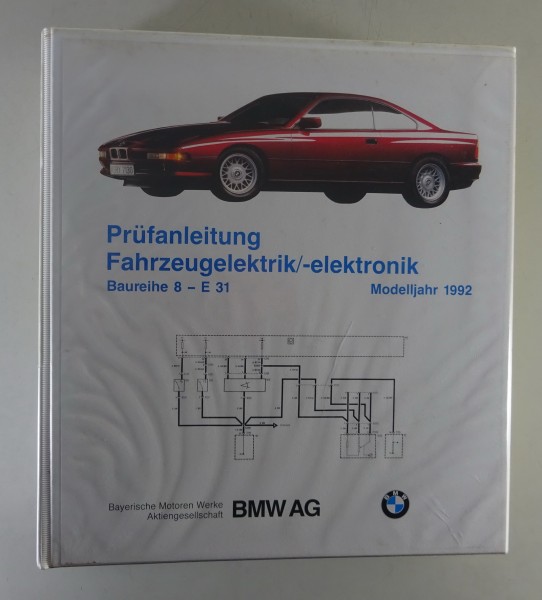 Werkstatthandbuch Elektrik / Schaltpläne BMW 8er E31 850 i Modelljahr 1992