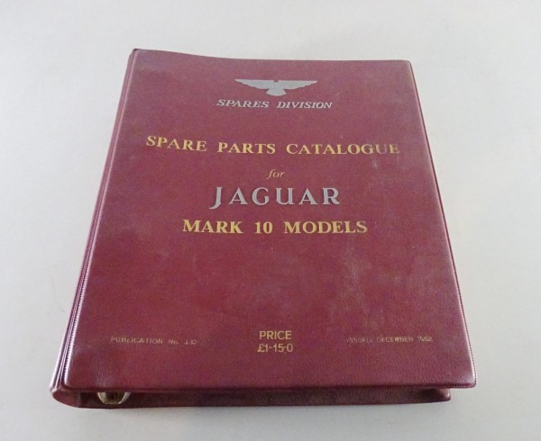 Teilekatalog / Spare Parts List Jaguar Mark 10 / Mk. X mit 3,8 Liter 1961 - 1964