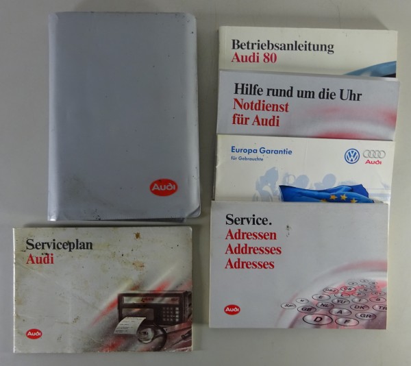 Bordmappe + Betriebsanleitung Audi 80 B4 incl. Quattro Stand 1992