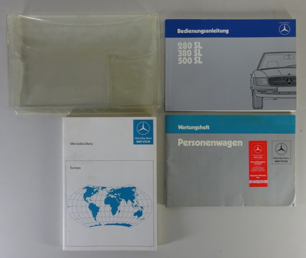 Bordmappe + Betriebsanleitung Mercedes-Benz R107 280 SL, 380 SL, 500 SL von 1984