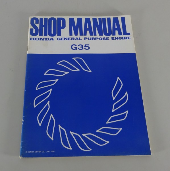 Workshop Manual Honda Purpose Engine G35 from 1976