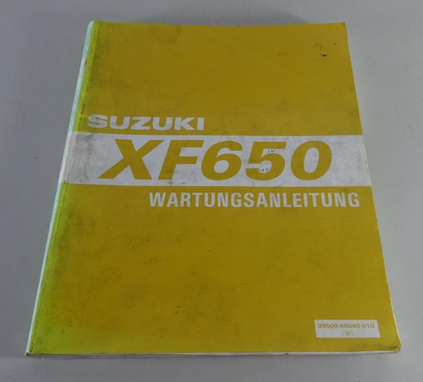 Werkstatthandbuch / Wartungsanleitung Suzuki XF 650 Freewind Stand 09/1995