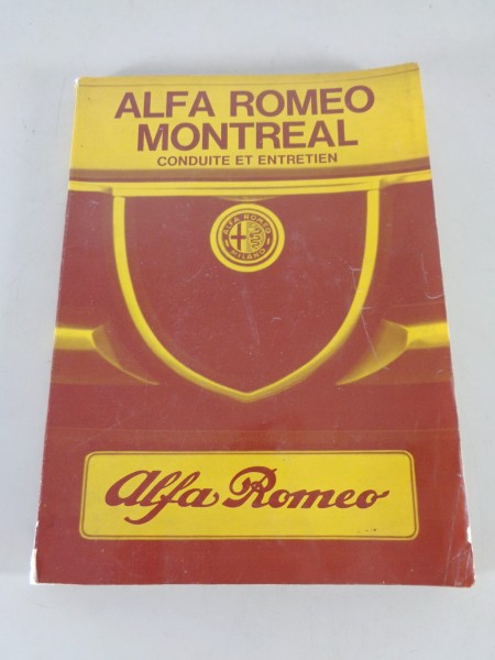 Conduite et entretien / Notice d'utilisation Alfa Romea Montreal 12/1971