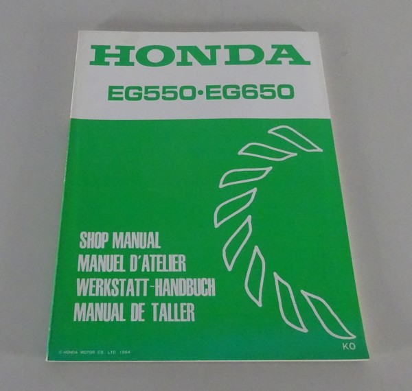 Werkstatthandbuch / Workshop Manual Honda Generator EG 550 / 650 Stand 1984