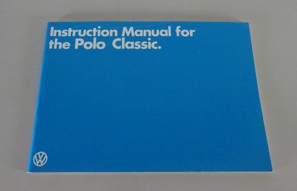 Owner´s Manual / Handbook VW Polo I / 1 Typ 86 Classic from 11/1981