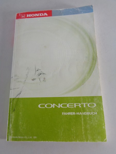 Betriebsanleitung / Handbuch Honda Concerto Stand 1991