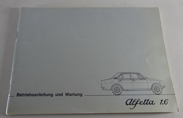 Betriebsanleitung / Handbuch & Wartung Alfa Romeo Alfetta 1,6 liter Stand 2/1975