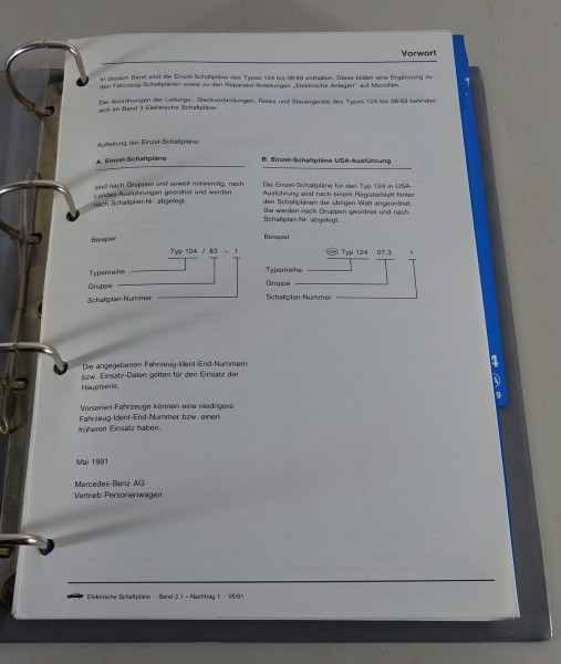 Werkstatthandbuch Elektrik / Elektrische Schaltpläne Mercedes W124 bis 08/1989