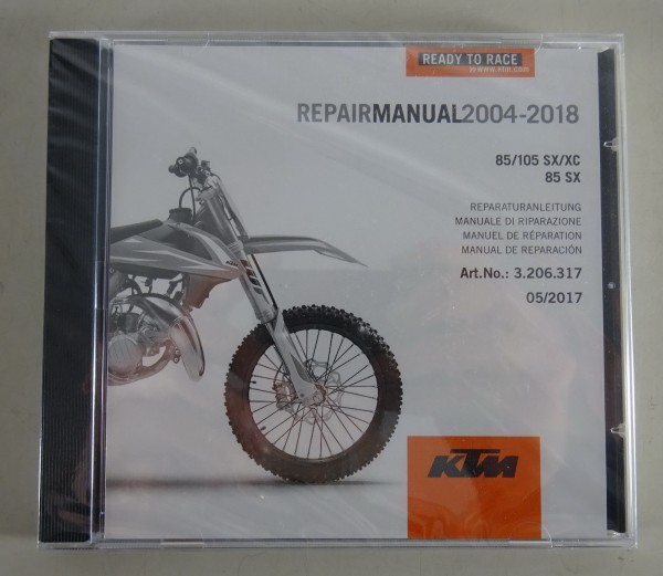 Werkstatthandbuch / Workshop Manual KTM 85 / 105 SX / XC Bj. 2004-2018