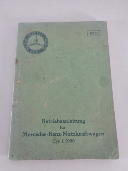 Betriebsanleitung / Handbuch Mercedes Benz Lastwagen Typ L 2000, Stand 01/1931