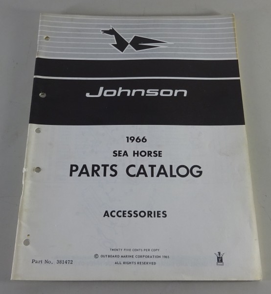 Zubehör-Katalog / Teilekatalog OMC Johnson Zubehör für Bootsmotoren 1966