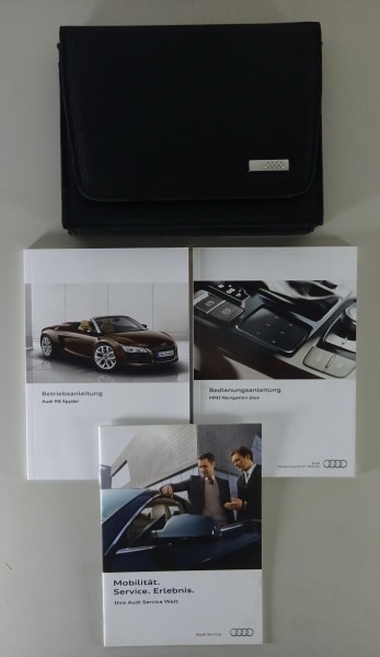 Bordmappe + Betriebsanleitung Audi R8 Spyder V8 + V10 Typ 42 von 07/2013