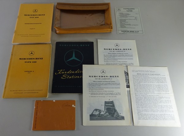Bordmappe + Betriebsanleitung Mercedes-Benz 220 W187 Cabriolet A + B von 1951