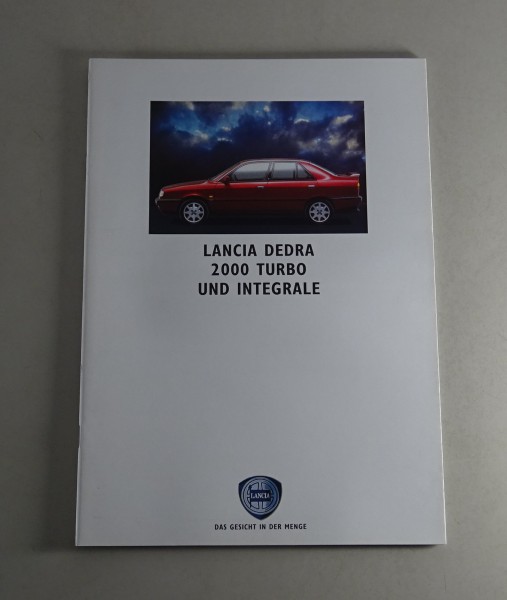 Prospekt / Broschüre Lancia Dedra 2000 Turbo und Dedra Integrale. Stand 07/1991