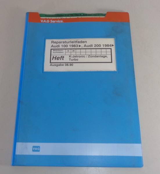 Werkstatthandbuch Audi 100 / 200 C3 Typ 44 K-Jetronic / Zündanlage Turbo 2,2l