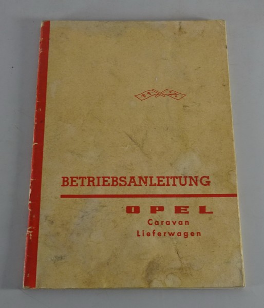 Betriebsanleitung / Handbuch Opel Rekord P2 Caravan Stand 09/1962