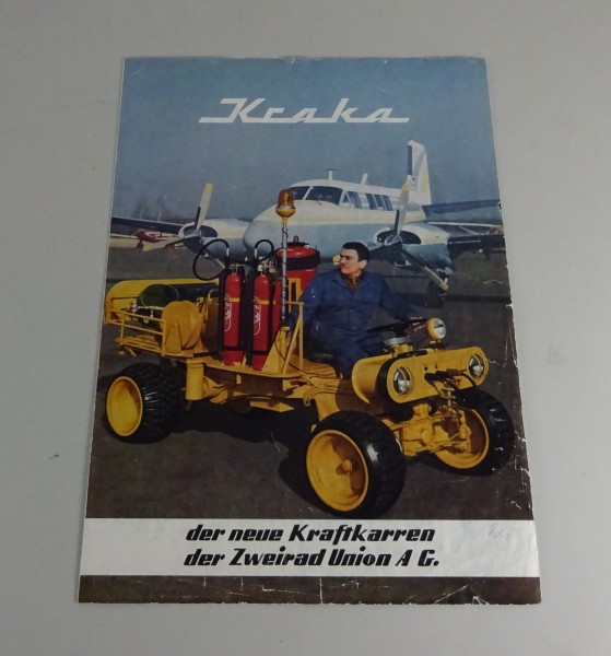 Prospekt / Broschüre Zweirad Union A.G. Kraftkarren KRAKA Stand 01/1965