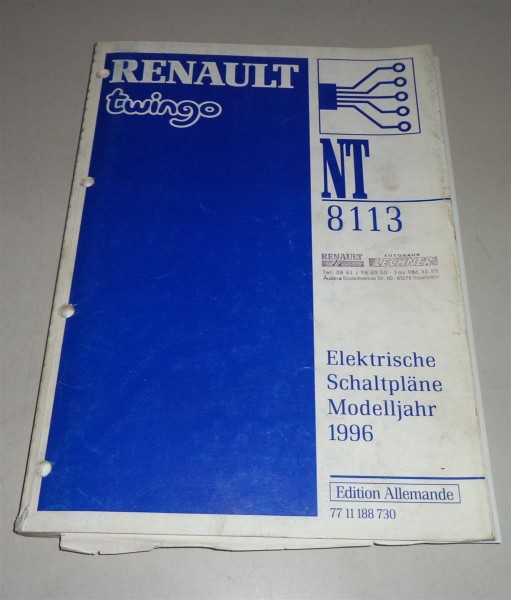 Werkstatthandbuch Elektrik / Elektrische Schaltpläne Renault Twingo - 1996