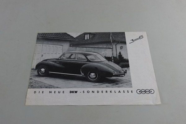 Prospektblatt / Datenblatt DKW F91 Sonderklasse Stand 04/1953