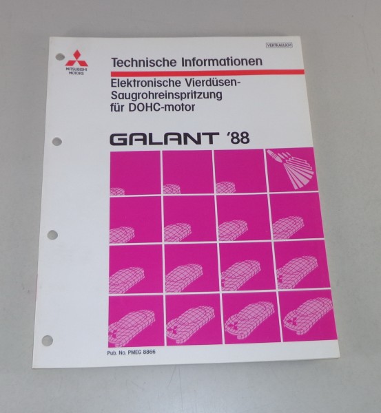 Werkstatthandbuch Technische Info Mitsubishi Galant E 30 Saugrohreinspritzung