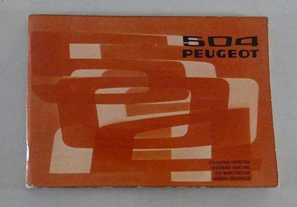 Betriebsanleitung / Handbuch Peugeot 504 Stand 1975