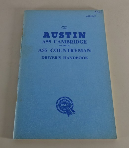 Owner´s Manual / Handbook Austin A55 Cambridge MK. II & Countryman from 09/1961