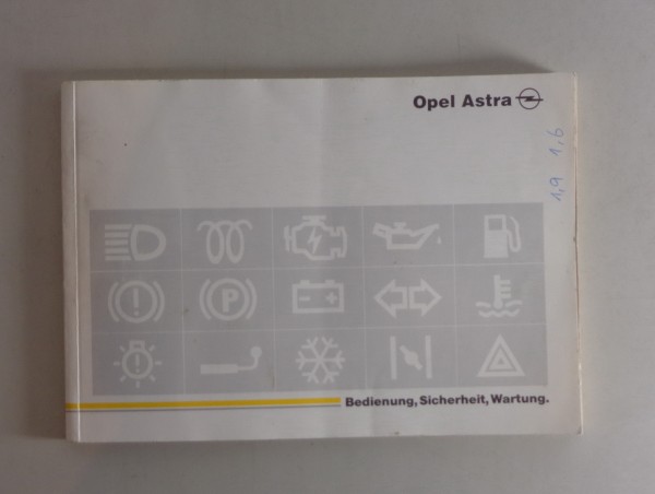 Betriebsanleitung / Handbuch Opel Astra F Stand 01/1992