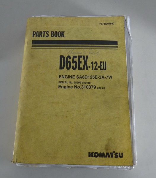 Parts Catalogue / Teilekatalog Komatsu Bulldozer D65EX-12 Stand 01/1999