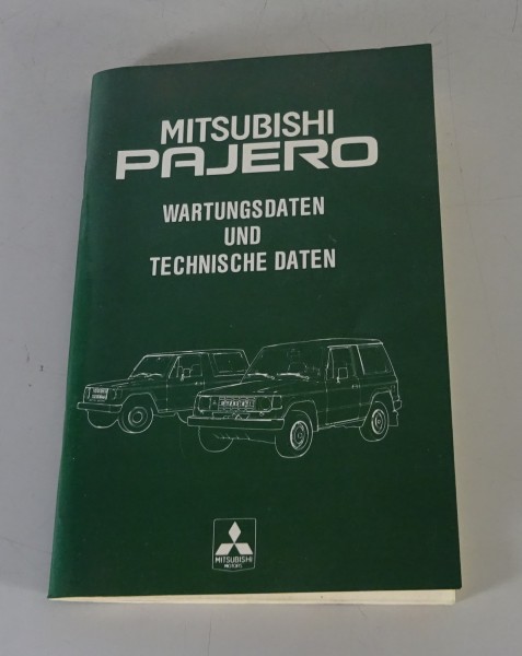 Tabellenbuch / Wartungsdaten Mitsubishi Pajero Typ 040 Stand 03/1983