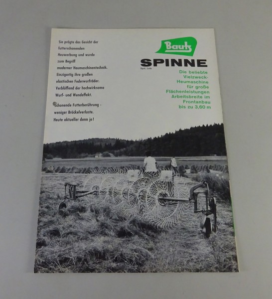 Prospekt / Broschüre Bautz Spinne / Schwader System Lely Stand 07/1967