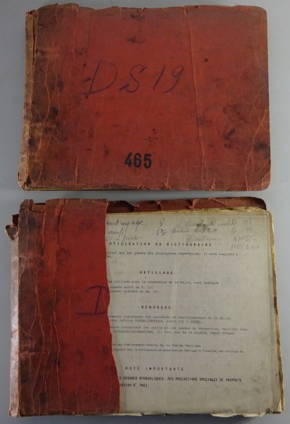 Werkstatthandbuch + Teilekatalog Citroen DS 19 | FRA | Stand ca. 1957