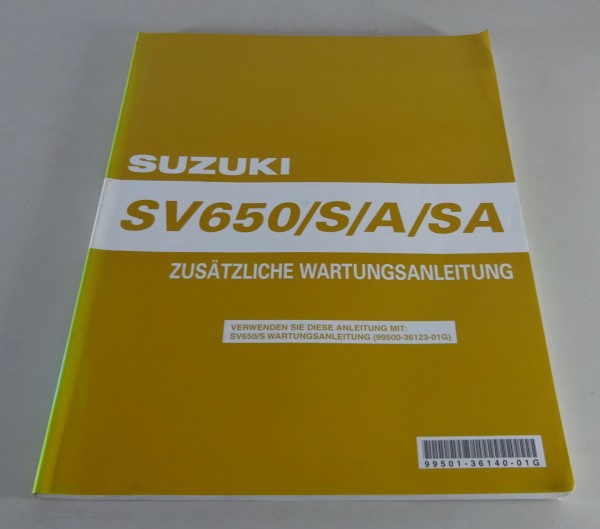 Werkstatthandbuch Nachtrag Suzuki SV650/(S/A/SA K7 Stand 10/2006