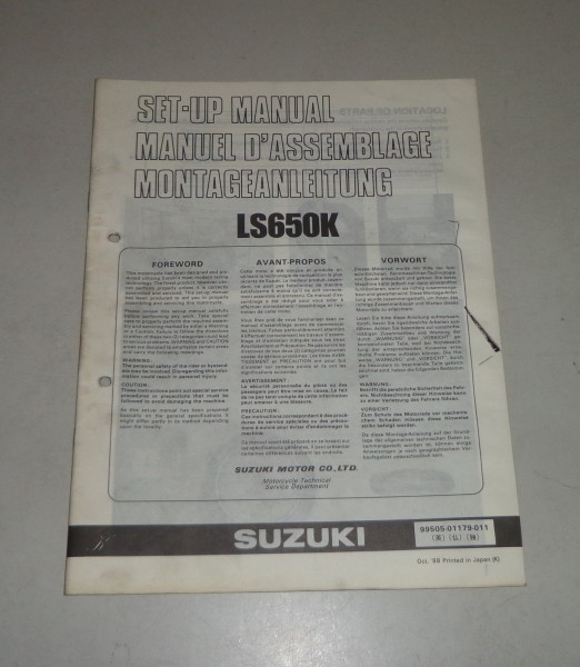 Montageanleitung / Set Up Manual Suzuki LS 650 Stand 10/1988