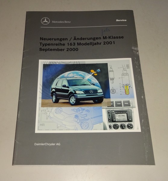 Werkstatthandbuch Neuerungen Mercedes-Benz ML M-Klasse Typ W163 Modelljahr 2001
