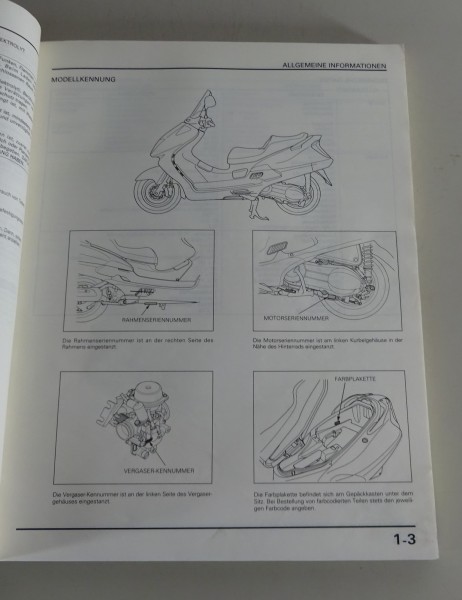 Werkstatthandbuch Honda Roller FES 250 Foresight Typ MF04 Stand 1997