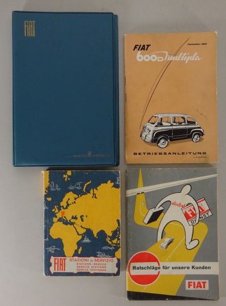 Bordmappe + Betriebsanleitung Fiat Multipla 600 D Stand 09/1960