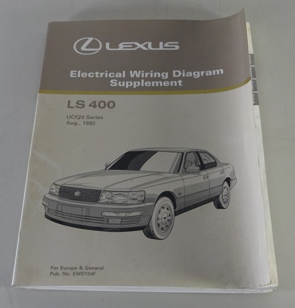 Workshop Manual Electrical Wiring Diagram Lexus LS 400 Serie UCF 10 St.08/1992