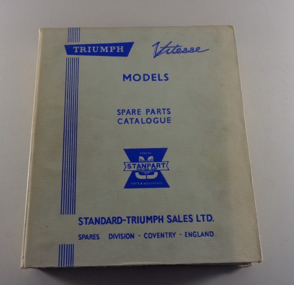 Teilekatalog / Parts list Triumph Vitesse 6 (1600) + 2 litre ab 1962